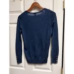 Ann Taylor 301-007 Blue  M 100% Extra Fine Merino Wool Pullover Sweater Office Photo 1