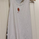 Nike USC Trojans Tank Top Women's Medium White Racerback Dri-Fit Fight Onv Photo 0
