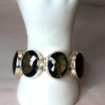 Ross Simons Sterling Silver Oval Faceted Smoky Topaz Toggle Bracelet Photo 5