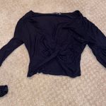 Nasty Gal Black Long sleeve Crop Top Photo 0