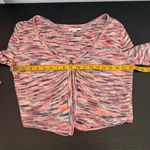American Eagle  Pink Knit Y2K Cropped Retro Sweater Women's Size Large Photo 7