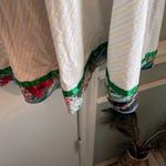 Free People Vintage halter white with green ribbon trim M Photo 5