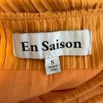 En Saison Ilianna Maxi Dress Womens Small Orange Pleated Formal Wedding Cocktail Photo 13