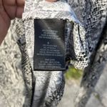 Norma Kamali  Grey Python Snake Scale Print Long Sleeve Stretchy Top Size L Photo 3