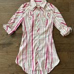 Diesel  Plaid Collared Button-Front Mini Shirt Dress Photo 0