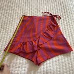 Anthropologie Corey Lynn Calter Shorts Ruffle Front Skort S Small NWT $148 Red Photo 1