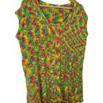 Handmade Knitted Multicolor Cardigan Sweater Medium Photo 1