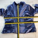 XScape Jacket Tank Womens 22W Purple Ruched Satin 3/4 Sleeve V-Neck Party Formal Photo 2