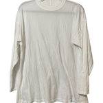 Free People White Mock Neck Long Sleeve Tee Shirt XS Oversized Casual Coastal Photo 0