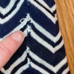 White House | Black Market Navy Chevron Sweater Top Tunic Women Medium Photo 12