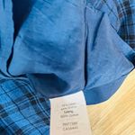 Madewell Women's Blue Plaid Off-the-shoulder Dress sz 2. Photo 7