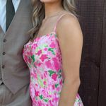 Pink Floral Maxi Dress Photo 3