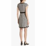 Kate Spade New York Scalloped Tweed Black White Boucle Mini Dress Photo 1