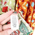 BUCKETLIST Lydia Mixed Print Balloon Sleeve Blouse L Orange Size L Photo 5