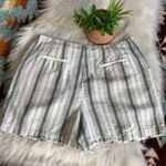 Anthropologie • linen cotton high waist striped beach goer shorts Photo 85