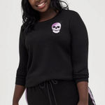 Torrid Cupro Long Sleeve Active Sweatshirt Skull 2X Photo 0