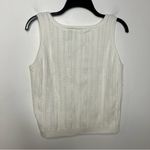 Wainscott‎ white sweater tank top 100% cotton vintage retro women’s size large Photo 3