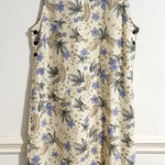 Erika Vintage  Collection Cotton Linen Floral Midi Dress Photo 0