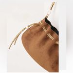ASOS - brown faux suede shoulder bag adjustable crossbody snake trim detail Photo 2