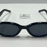Small 90s oval black sunglasses/ slim oval sunglasses Photo 0