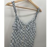 Urban Outfitters Blue White Gingham Print Sleeveless Romper Jumpsuit Viscose XS Photo 4