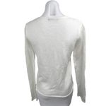 Brandy Melville White Knit Pullover Cozy V Neck Long Sleeve Sweater Top Size S Photo 1