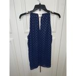 Michael Kors NWT  Women's Chain Halter Blouse Large‎ Blue Gold Party Photo 7