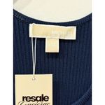 Michael Kors MICHAEL  Sleeveless Belted Rib Midi Tank Sweater Dress Dark Blue XXS Photo 4