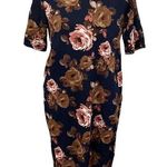 Brigitte Brianna floral rose print boatneck midi modest dress size M Size M Photo 0