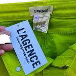 L'Agence NWT Womens Size 25 Margot High-Rise Ankle Skinny Neon Green Jeans Photo 10