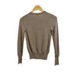 Theory women's brown wool crew neck sweater size Small Photo 2