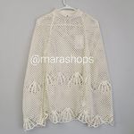Self Portrait Ivory High Neck Crochet Top Photo 2