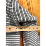 frame denim FRAME Striped Cotton Knit Sweater Gray Cream Women’s M Minimalist Chic Photo 6