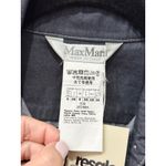 Max Mara Billy Long Sleeve Mini Shirt Dress Navy Blue Women's Size 40 / US 6 Photo 4