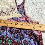 Kori  AMERICA size medium pullover dress multicolor floral paisley crochet halter Photo 6