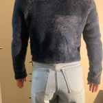 Current Air Teal Reversible Twist Sweater Photo 4