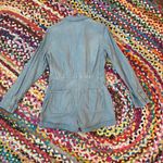 Free People Long Sleeve Gray Denim Utility Romper Photo 1