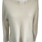 Free People Be Mine 100% Cashmere Cream Pullover Seeater Crew Neck Size S/P Photo 0
