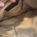 Coach Brown Tan Signature Canvas Crossbody Bag Handbag Purse Leather Trim Photo 8