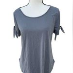 Green Envelope | Gray Top with Tie Sleeves Photo 0