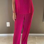 Halston Heritage  Vibrant Pink Wide Leg Jumpsuit Photo 0