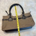 Longaberger  Homestead Checked Plaid Shoulder bag Purse tan black double handle Photo 8
