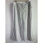 Cato Women’s Gray Linen Blend High Rise Dress Pants Size 16 Petite Stripes NEW Photo 2