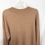 Reformation  Large Sweater Yak Linen Blend Pullover Mock Neck Soft Knit Tan 1131 Photo 7