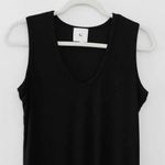 G. Label by Goop Amanda Rib Knit Bodysuit in Black Photo 9