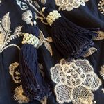 Soft Surroundings  Tilda Midi Dress Navy White Embroidered Boho Size Medium Women Photo 6