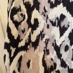 Chico's Chico’s Black White Abstract Print Short Sleeve Cardigan Size 1 (Medium) Photo 5
