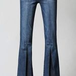 Vervet Flare Jeans W/ Raw Hem & Pleats Photo 0