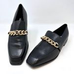 Nine West Curb Chain Leather Loafer Black Size 8 Photo 0