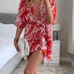 ZARA SS21 RED PRINTED MINI DRESS 3198/048 Photo 2